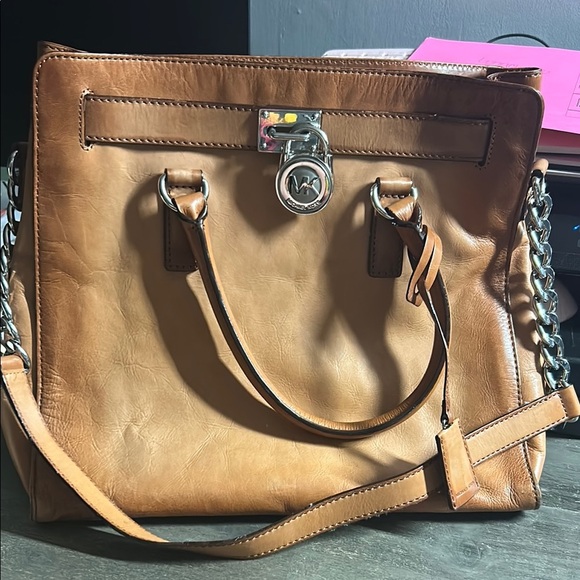 Michael Kors Tan Leather Tote Bag - Picture 1 of 4